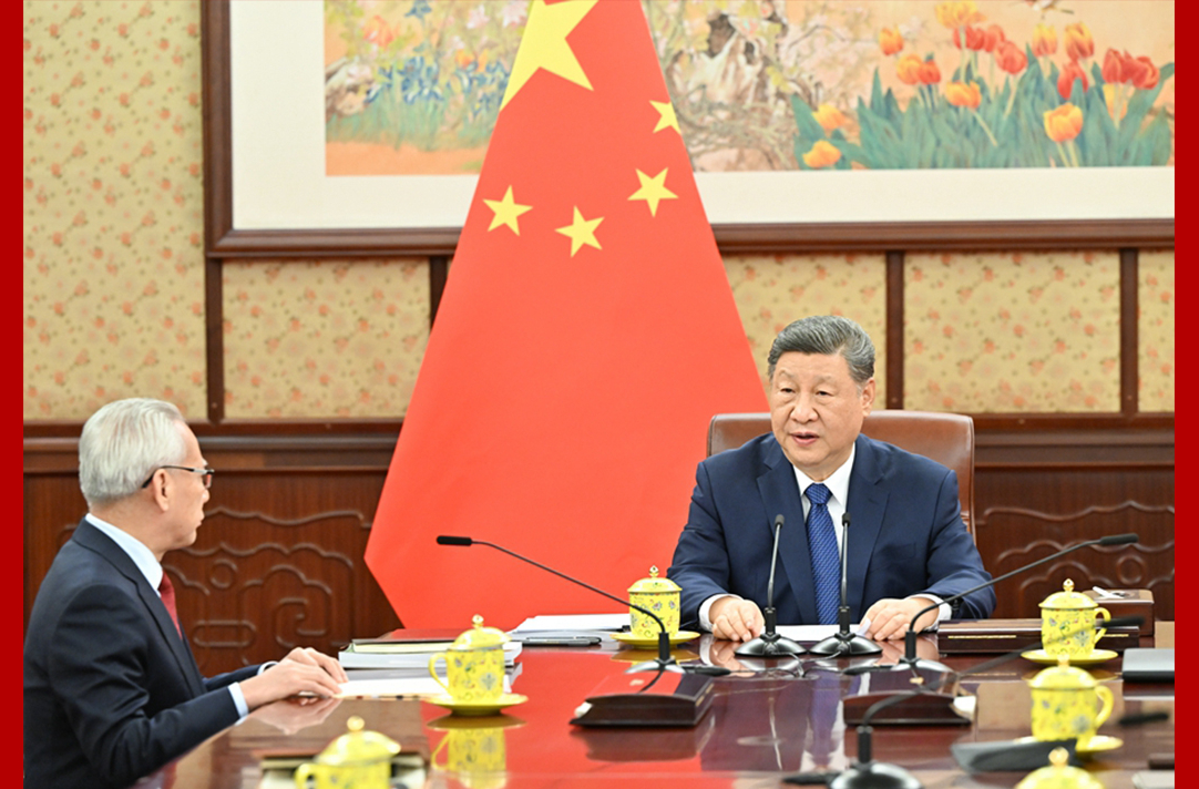 習近平聽取岑浩輝述職報告